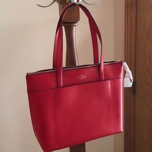 Kate Spade Hot Chili Colored Holiday Lane Tote